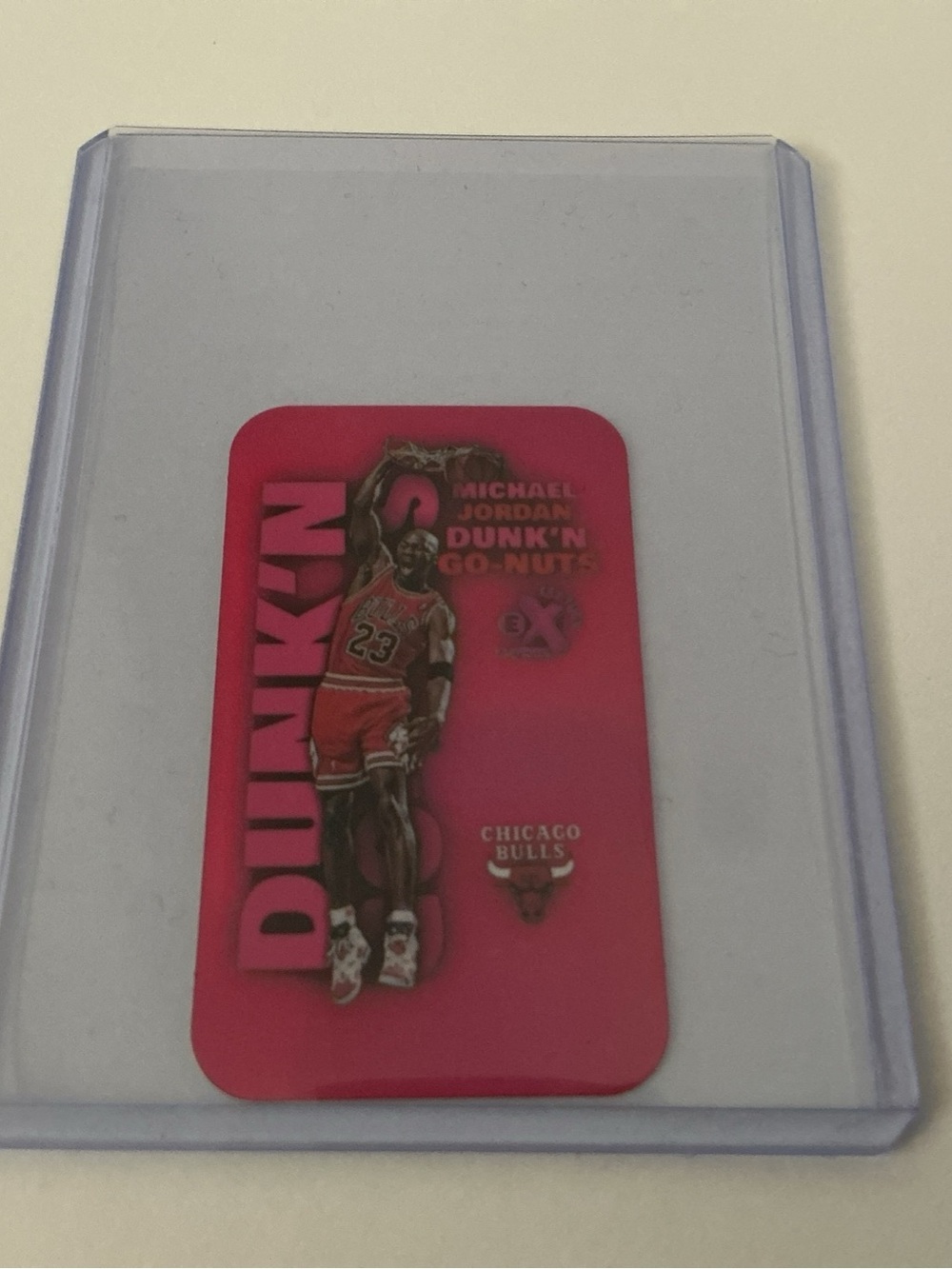 1998-99 Skybox EX Michael Jordan Dunk N Go Nuts Mini Holo Refractor Tobacco Card - Picture 5 of 5